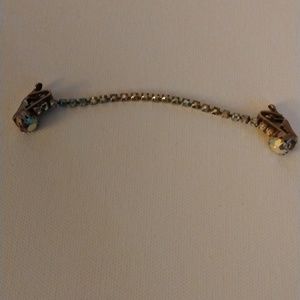 Blue and silver clasp chain jewelry